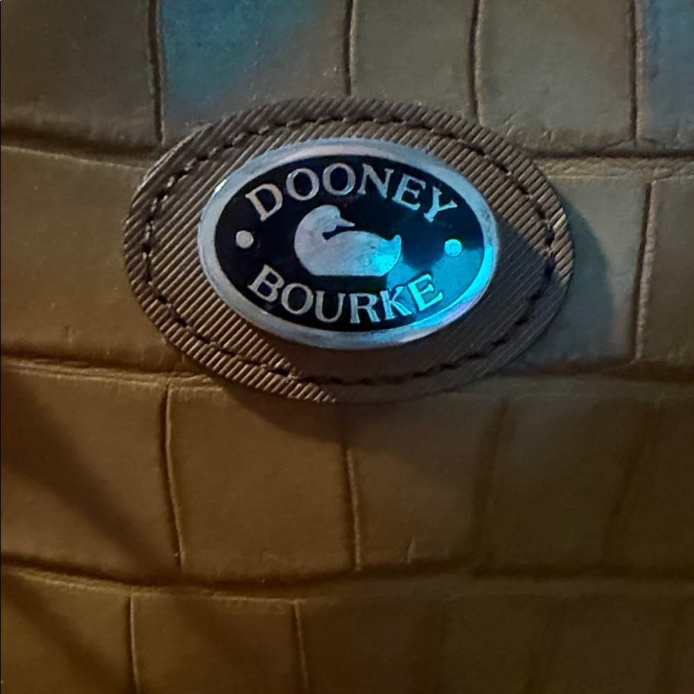 Dooney & Bourke Tan Croc-Embossed Satchel - Picture 2 of 9
